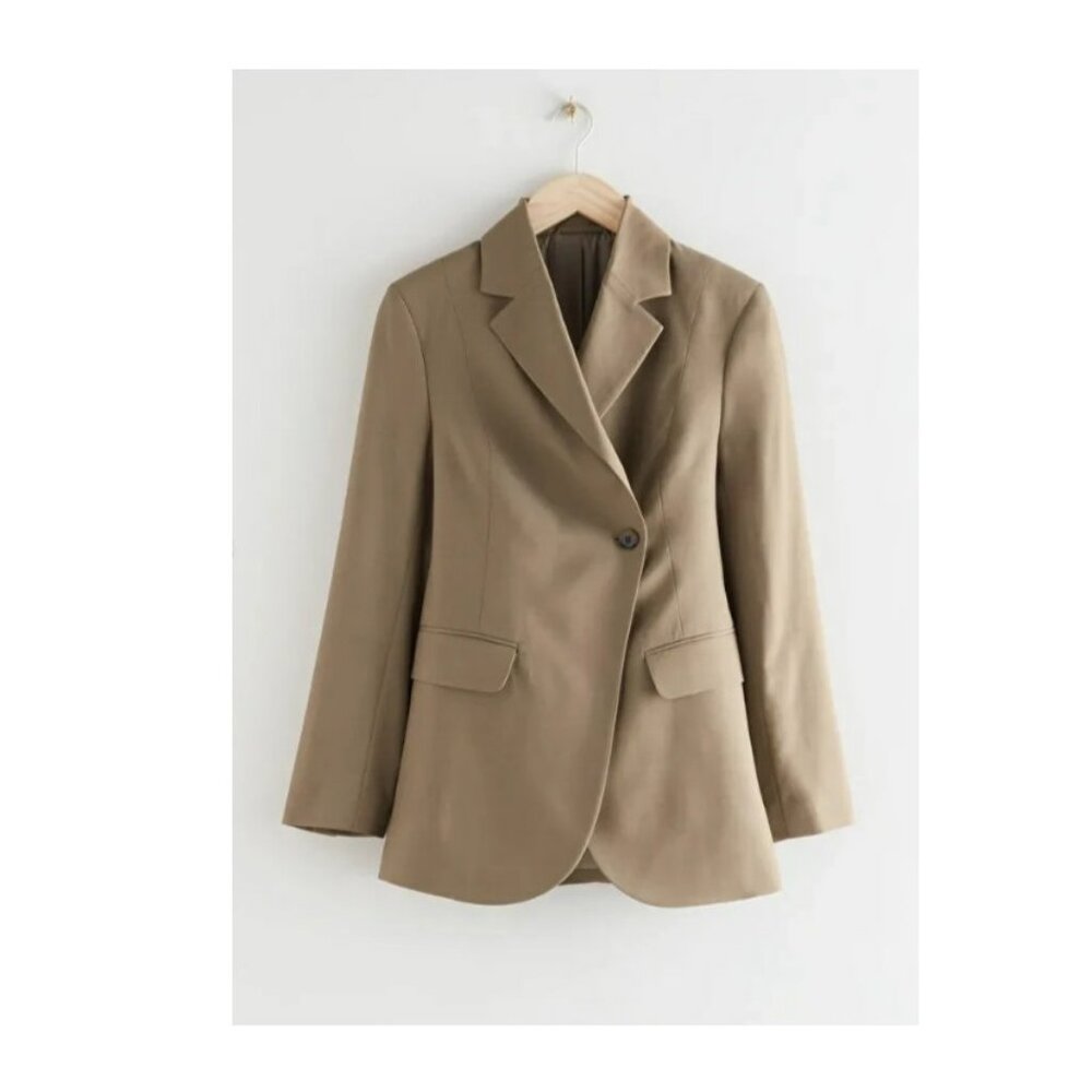 & other stories beautiful beige blazer jacket Italian made classic NEW